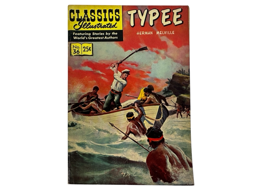 Classics Illustrated #36 Typee By Herman Melville Vintage 1969 25 Cent Comic Book