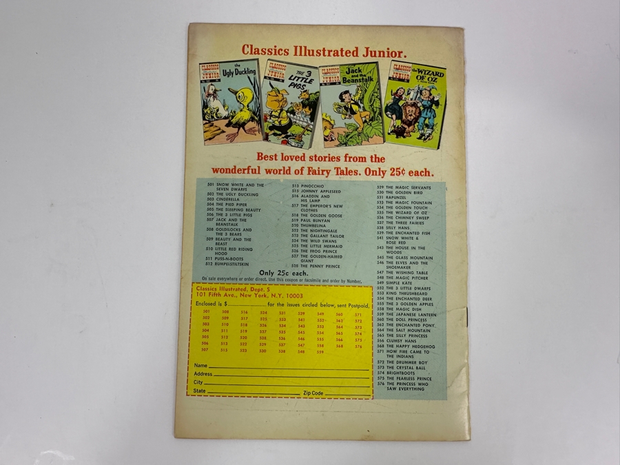 Classics Illustrated Junior #535 The Wizard Of Oz By L. Frank Baum Vintage 1971 25 Cent Comic Book [Photo 2]