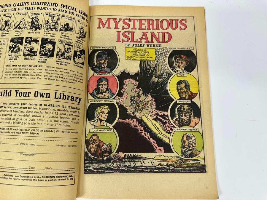 Classics Illustrated #34 The Mysterious Island By Jules Verne Vintage 1963 15 Cent Comic Book [Photo 3]