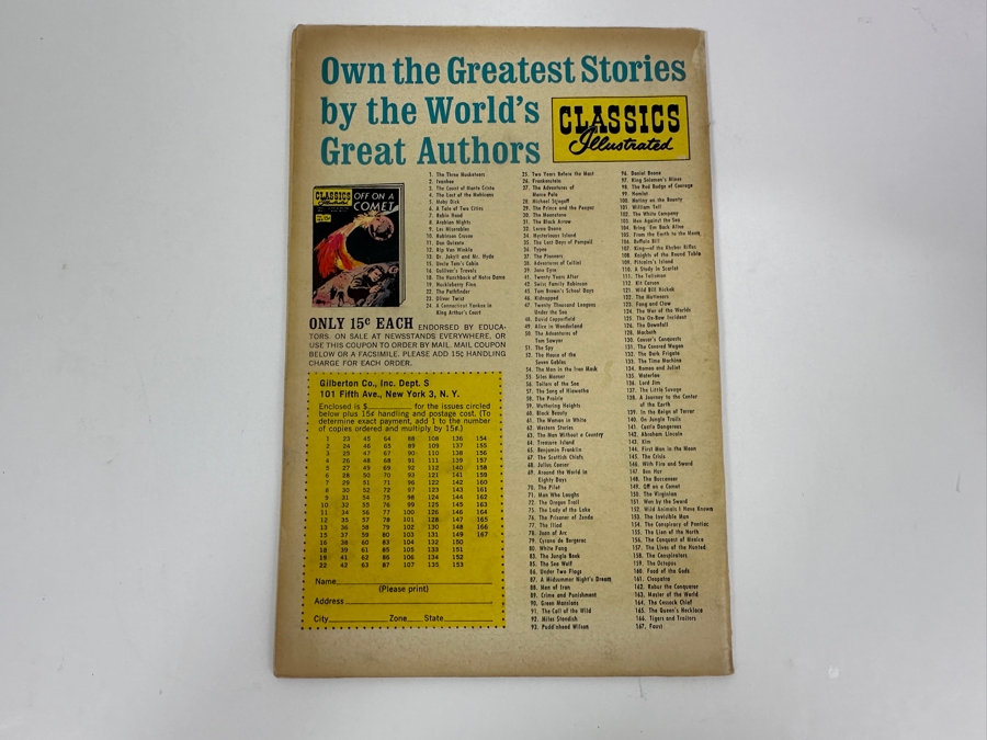 Classics Illustrated #34 The Mysterious Island By Jules Verne Vintage 1963 15 Cent Comic Book [Photo 2]