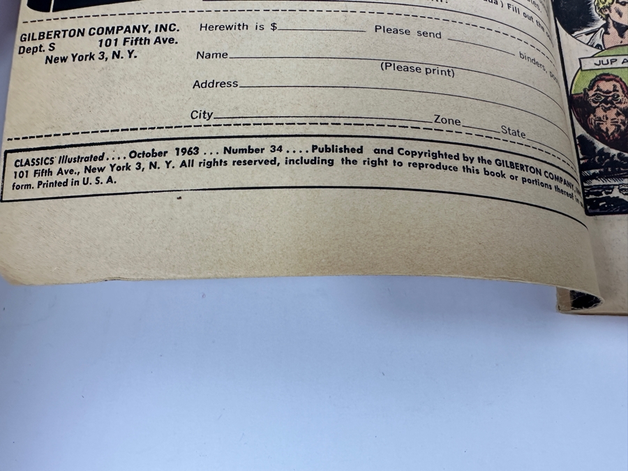 Classics Illustrated #34 The Mysterious Island By Jules Verne Vintage 1963 15 Cent Comic Book [Photo 4]