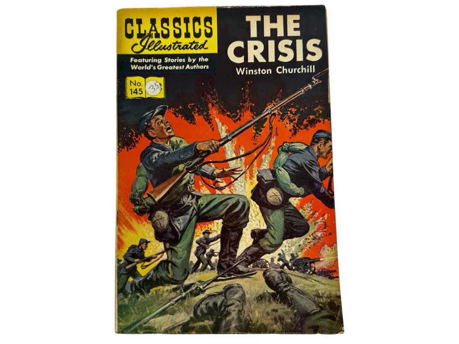 Classics Illustrated #145 The Crisis By Winston Churchill Vintage 1968 25 Cent Comic Book
