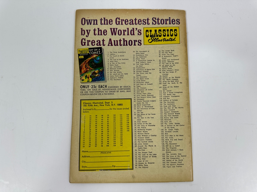 Classics Illustrated #145 The Crisis By Winston Churchill Vintage 1968 25 Cent Comic Book [Photo 2]