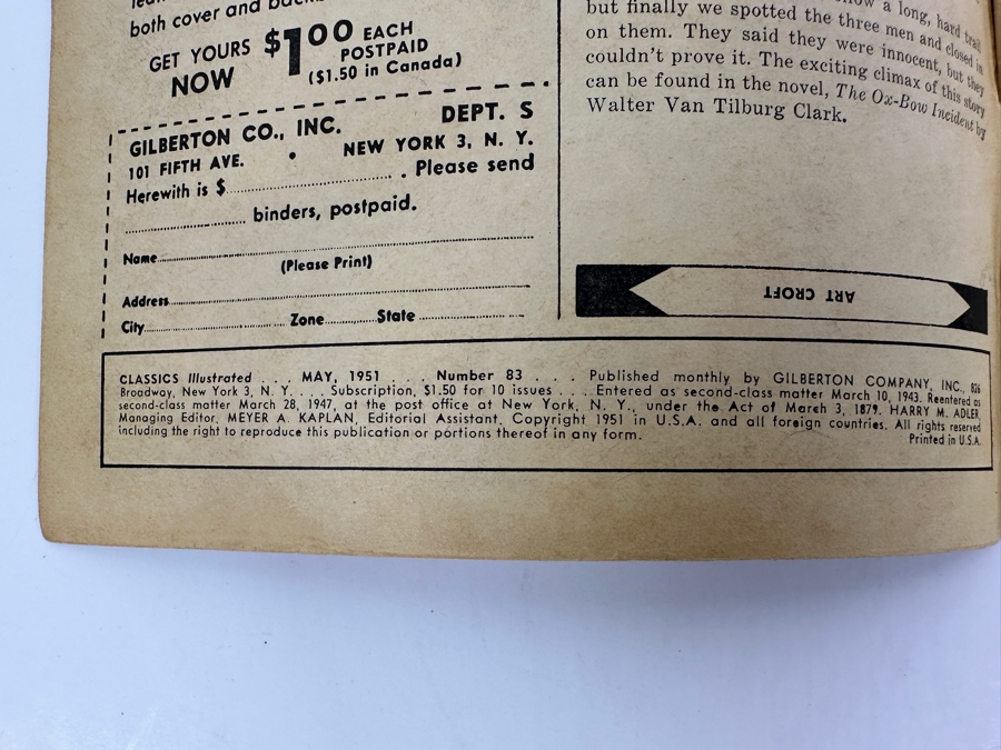 Classics Illustrated #83 The Jungle Book By Rudyard Kipling Vintage 1951 15 Cent Comic Book [Photo 4]