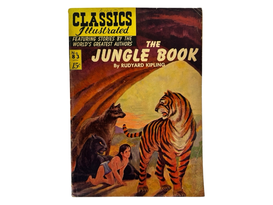 Classics Illustrated #83 The Jungle Book By Rudyard Kipling Vintage 1951 15 Cent Comic Book