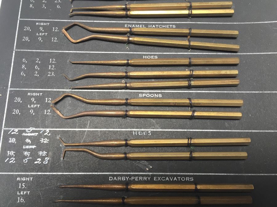 Chicago College of Dental Surgery School Projects Showing Tooth Sections and Dental Cuting Instruments Dating Around 1915 [Photo 8]