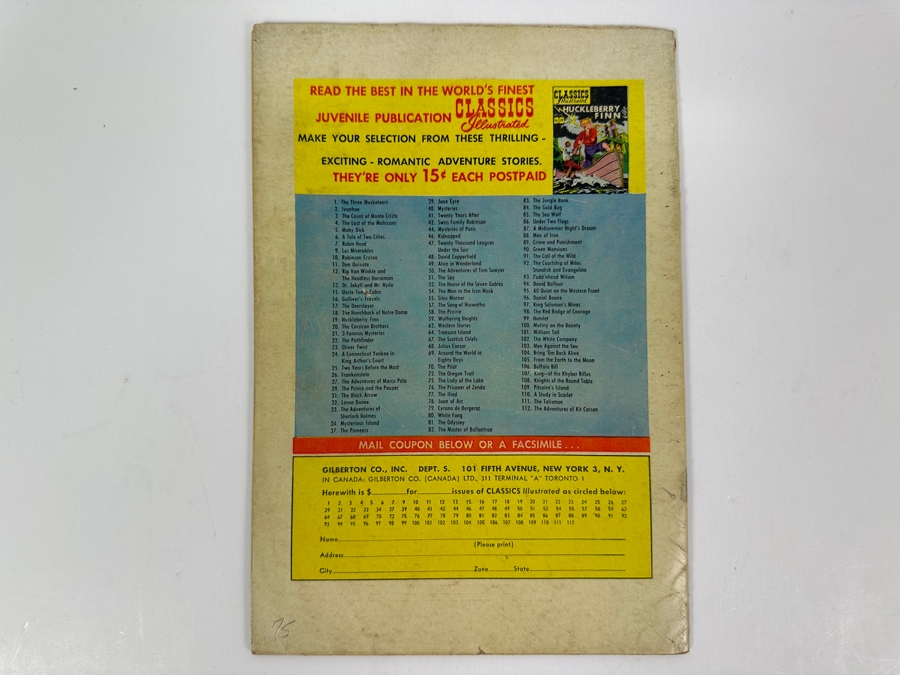 Classics Illustrated #111 The Talisman By Sir Walter Scott Vintage 1953 15 Cent Comic Book [Photo 2]