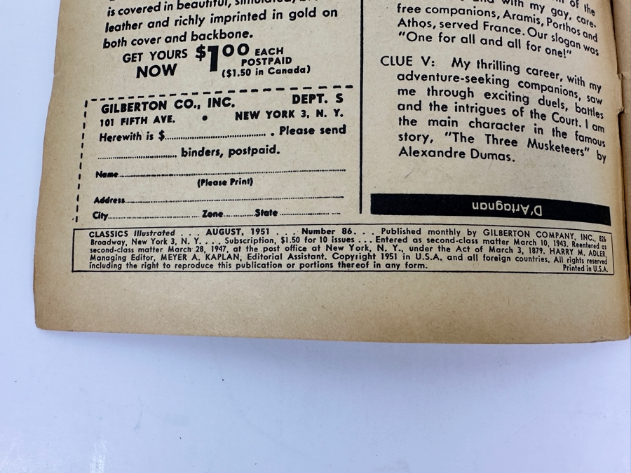 Classics Illustrated #86 Under Two Flags By Ouida Vintage 1951 15 Cent Comic Book [Photo 4]