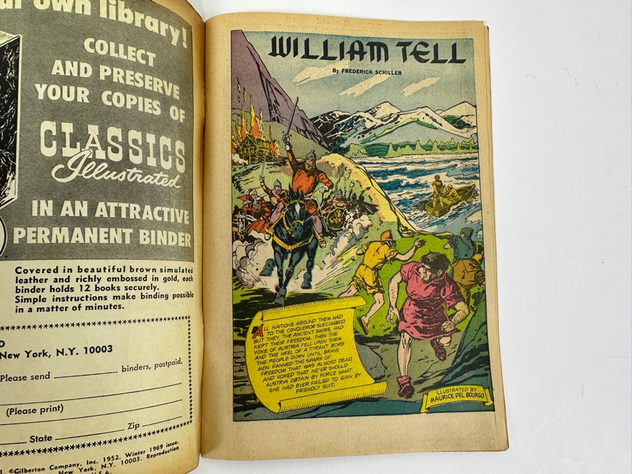 Classics Illustrated #101 William Tell By Frederick Schiller Vintage 1969 25 Cent Comic Book [Photo 3]