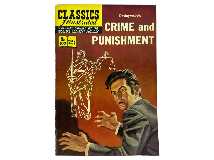 Classics Illustrated #89 Crime And Punishment By Dostoyevsky Vintage 1969 25 Cent Comic Book