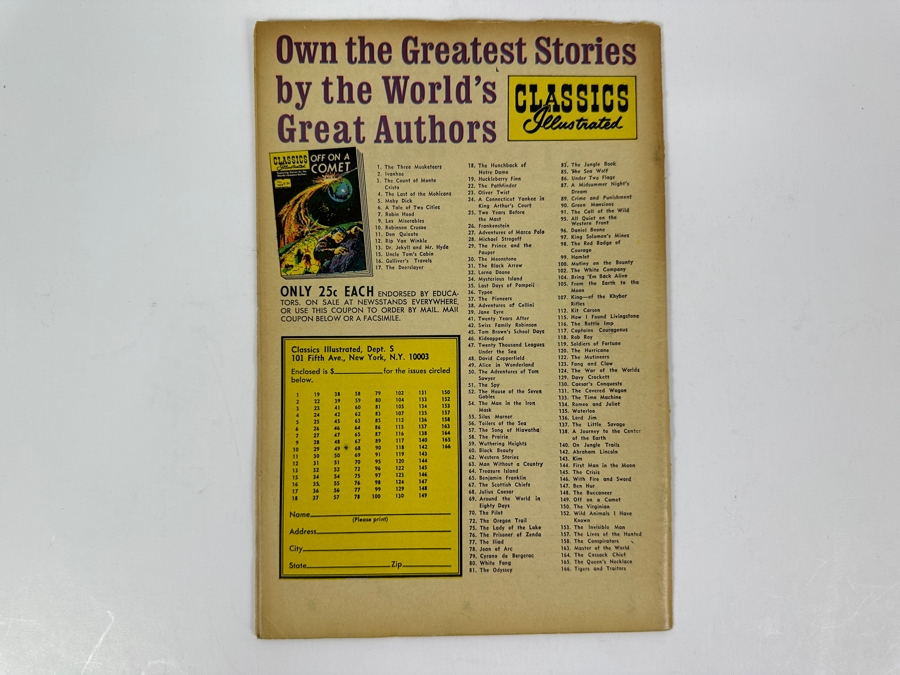 Classics Illustrated #61 The Woman In White By Wilkie Collins Vintage 1968 25 Cent Comic Book [Photo 2]