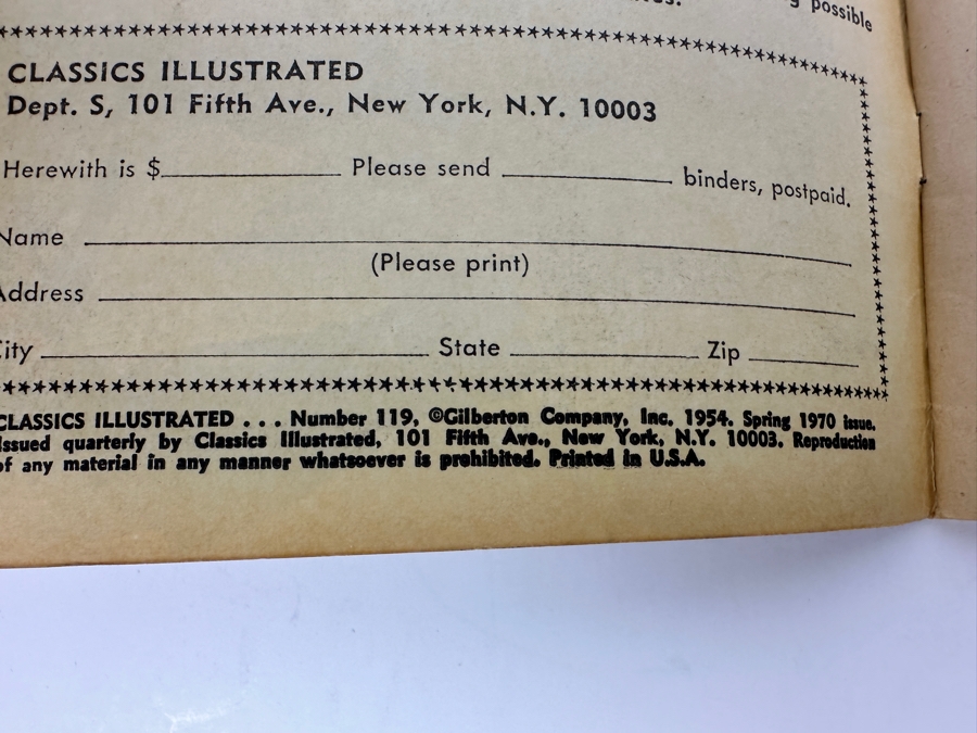 Classics Illustrated #119 Soldiers Of Fortune By Richard Harding Davis Vintage 1970 25 Cent Comic Book [Photo 4]