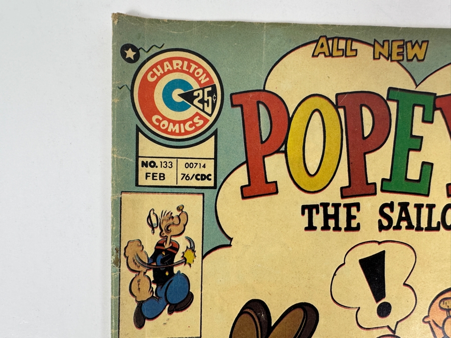 Charlton Comics Popeye The Sailor #133 Vintage 1976 25 Cent Comic Book [Photo 2]