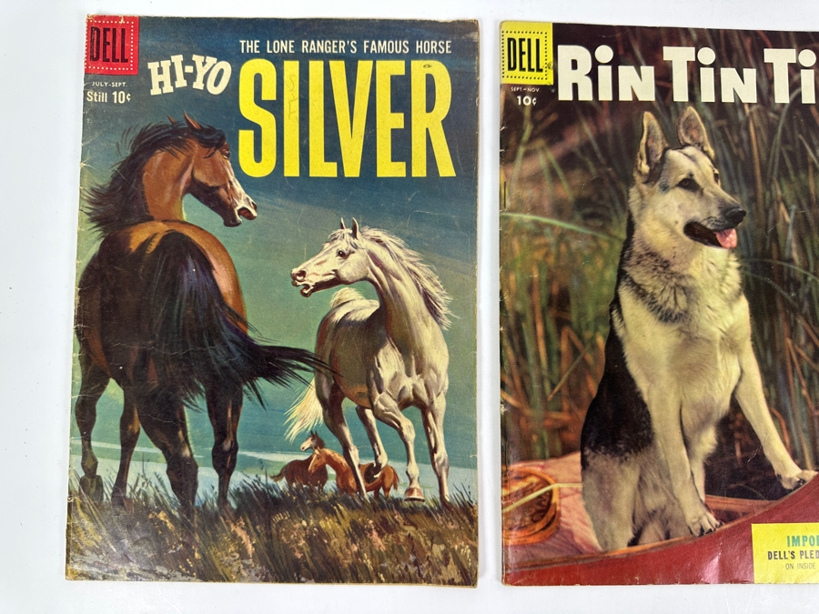 (3) Vintage Dell Comics 10 Cent Comic Books: Hi-Yo Silver, Rin Tin Tin & Nancy And Sluggo [Photo 5]