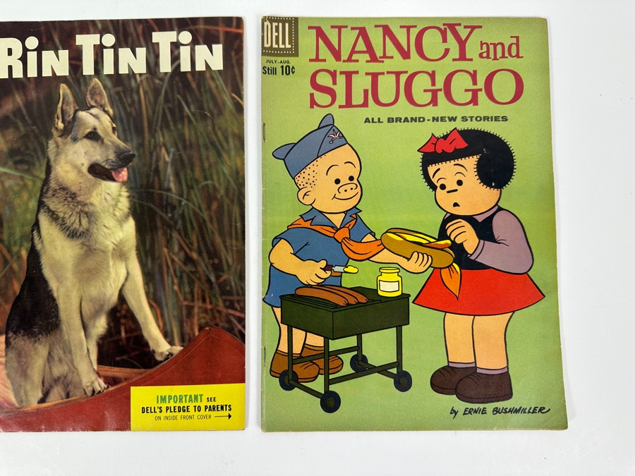 (3) Vintage Dell Comics 10 Cent Comic Books: Hi-Yo Silver, Rin Tin Tin & Nancy And Sluggo [Photo 4]