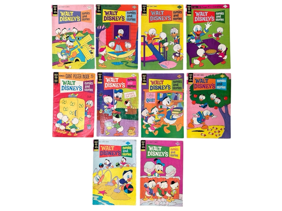 (10) Gold Key Comics Walt Disney's Comics And Stories 25 Cent Comic Books