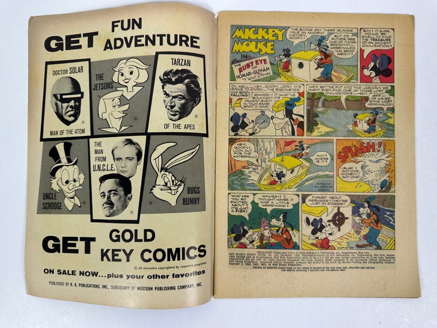 Gold Key Comics Walt Disney's Mickey Mouse #104 Vintage 1965 12 Cent Comic Book [Photo 2]