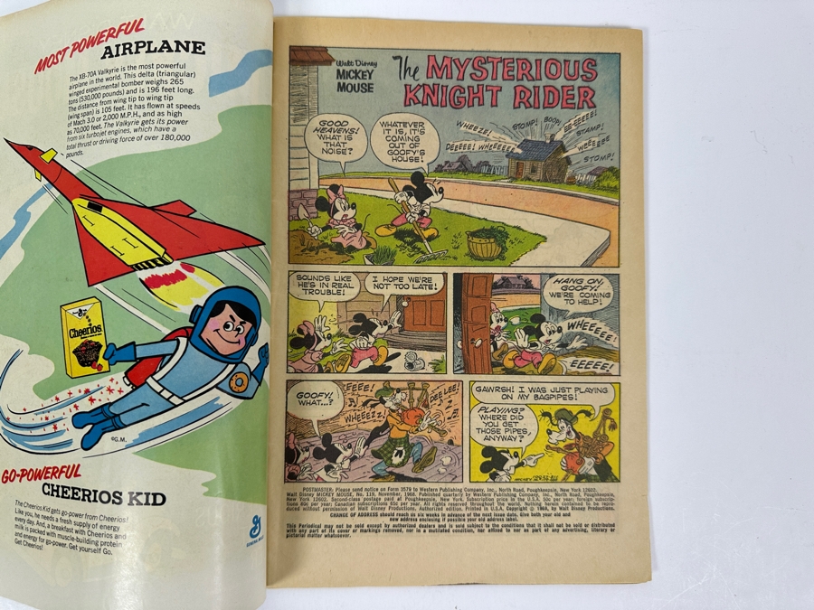 Gold Key Comics Walt Disney's Mickey Mouse #119 Vintage 1968 12 Cent Comic Book [Photo 3]