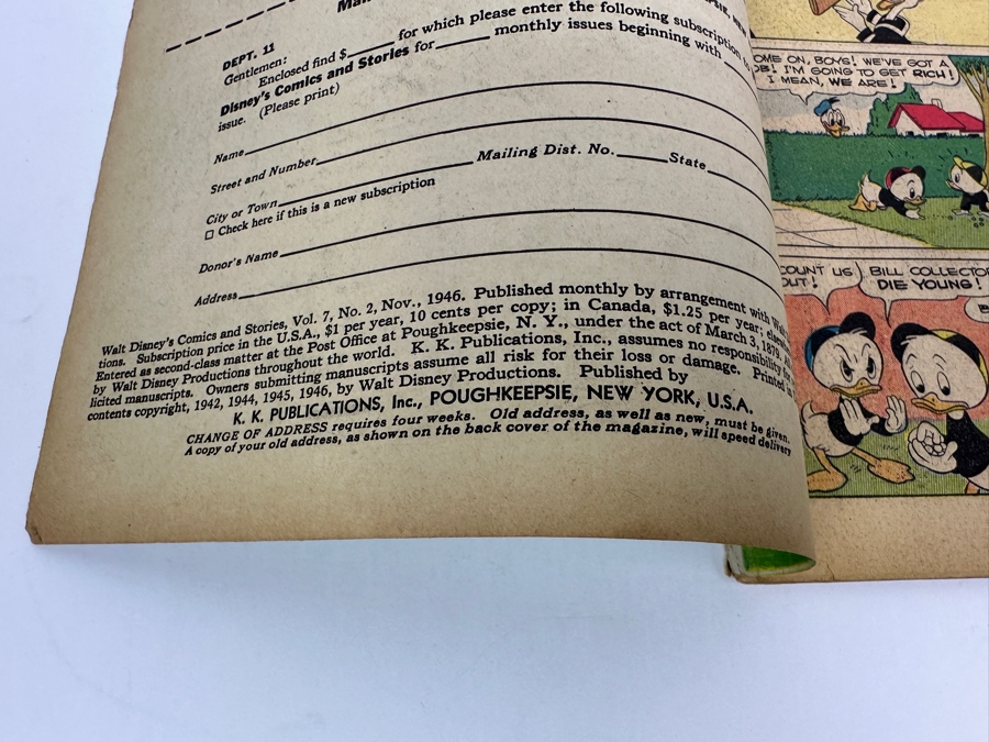 Walt Disney's Comics And Stories #74 K. K. Publications Vintage 1946 10 Cent Comic Book Valued Ungraded: $15, 6.0: $113, 8.0: $501 [Photo 5]
