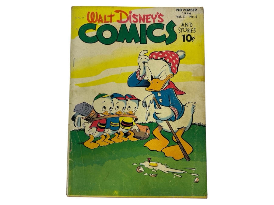 Walt Disney's Comics And Stories #74 K. K. Publications Vintage 1946 10 Cent Comic Book