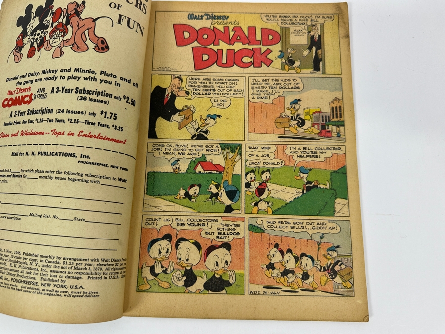 Walt Disney's Comics And Stories #74 K. K. Publications Vintage 1946 10 Cent Comic Book Valued Ungraded: $15, 6.0: $113, 8.0: $501 [Photo 6]