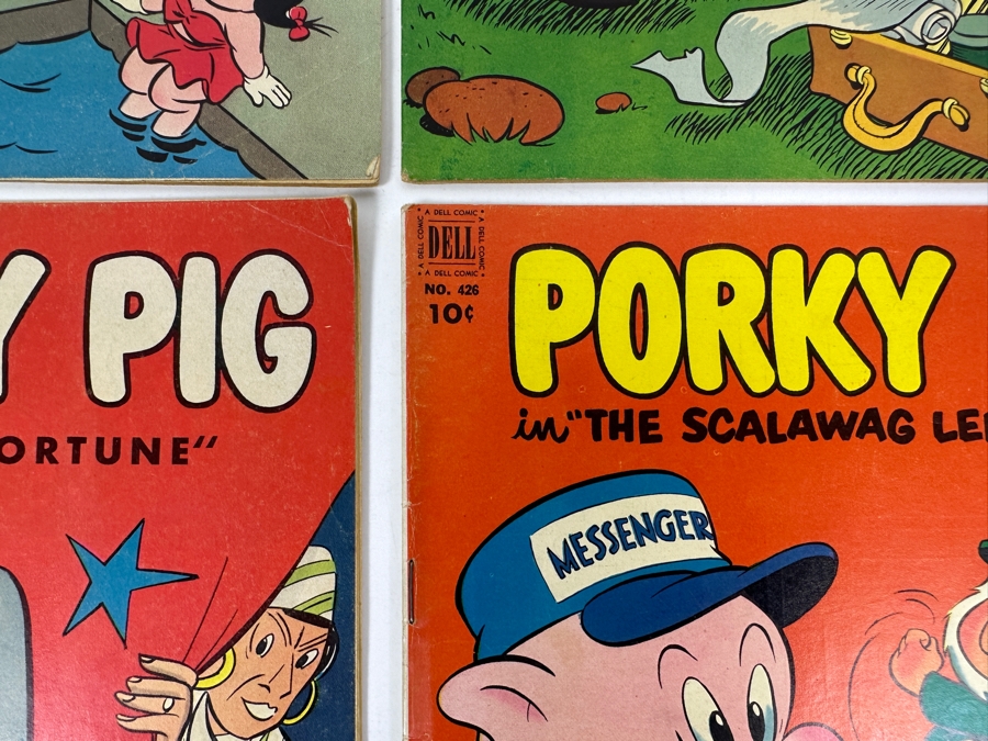 Dell Comics Four Color Porky Pig 1953 #28, 1952 #370, 1951 #360 & 1952 #426 10 Cent Comic Books [Photo 10]