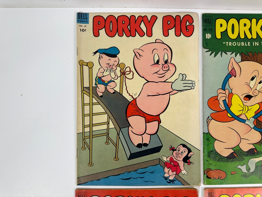 Dell Comics Four Color Porky Pig 1953 #28, 1952 #370, 1951 #360 & 1952 #426 10 Cent Comic Books [Photo 3]