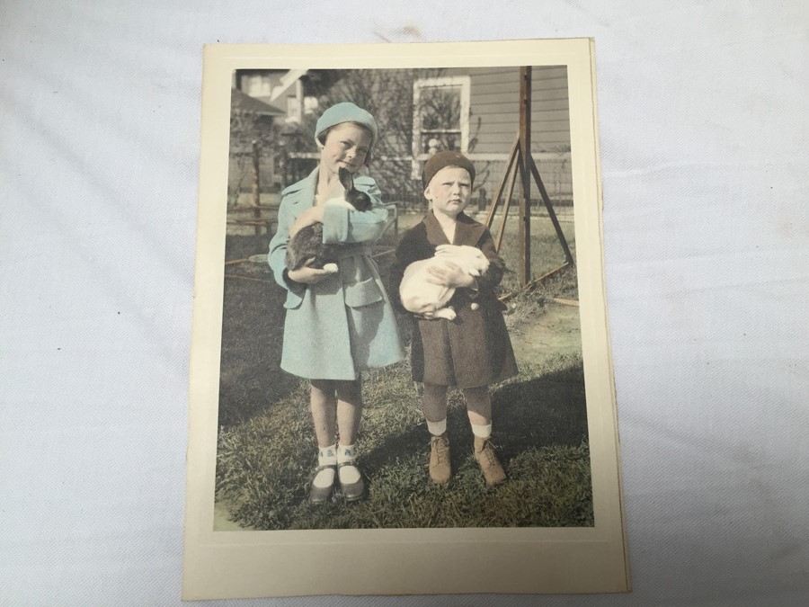 Vintage 1930's Hand Colored B&W Photograph 