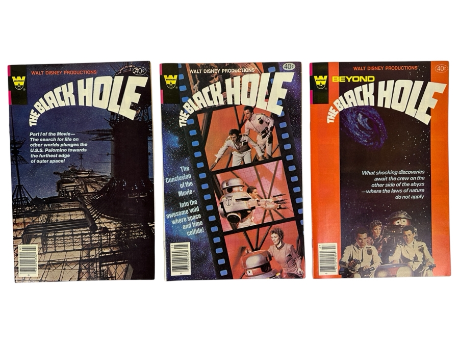 Whitman Comics Walt Disney Productions The Black Hole #1, #2 & #3 Vintage 1980 40 Cent Comic Books