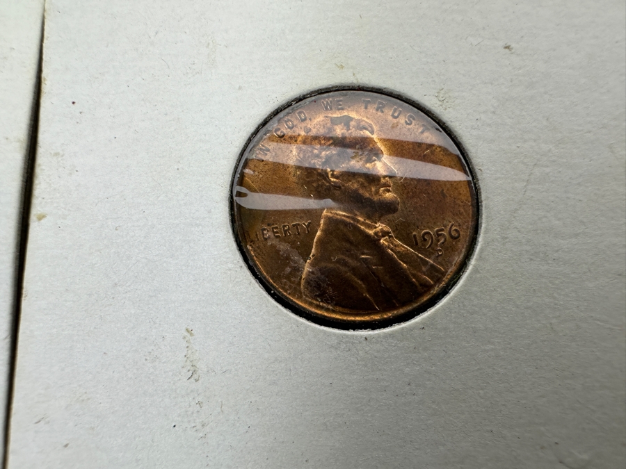 Collection Of Lincoln Pennies: (3) 1957 D, (1) 1956 D, (2) 1958 D, (4) 1943 S Steel Pennies And (1) Lincoln-Kennedy Penny [Photo 4]