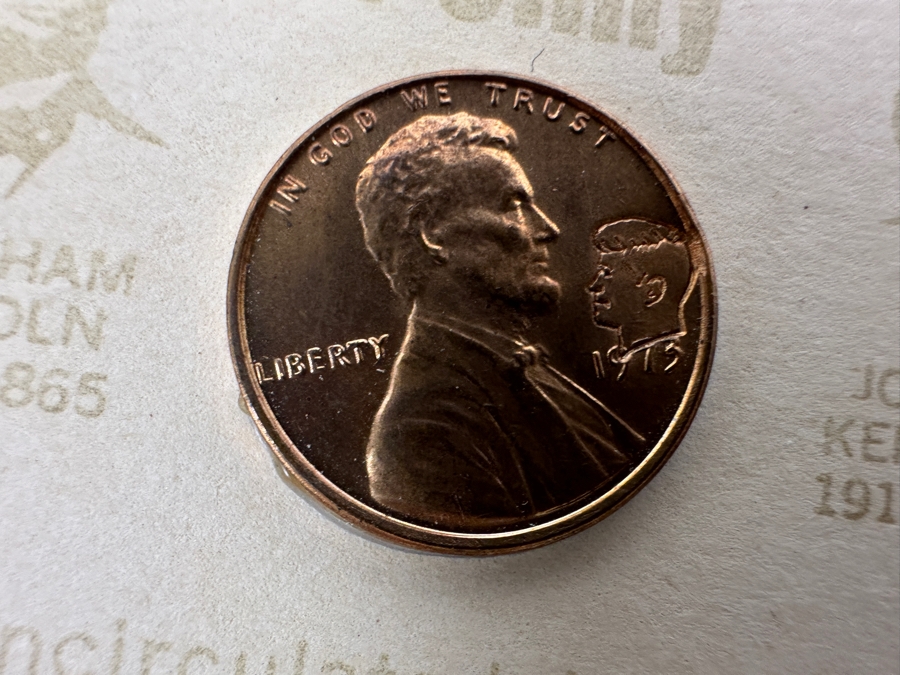 Collection Of Lincoln Pennies: (3) 1957 D, (1) 1956 D, (2) 1958 D, (4) 1943 S Steel Pennies And (1) Lincoln-Kennedy Penny [Photo 13]