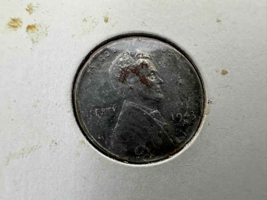 Collection Of Lincoln Pennies: (3) 1957 D, (1) 1956 D, (2) 1958 D, (4) 1943 S Steel Pennies And (1) Lincoln-Kennedy Penny [Photo 9]