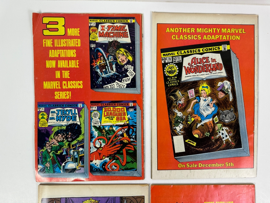 (4) Marvel Classics Comics: The Hunchback Of Notre Dame, A Christmas Carol, Alice In Wonderland & Robin Hood [Photo 4]