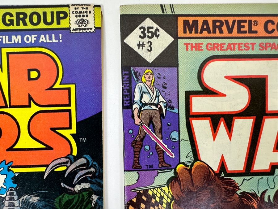 Marvel Comics Star Wars Reprints #1, #2 & #3 Vintage 1977 Comic Books [Photo 7]