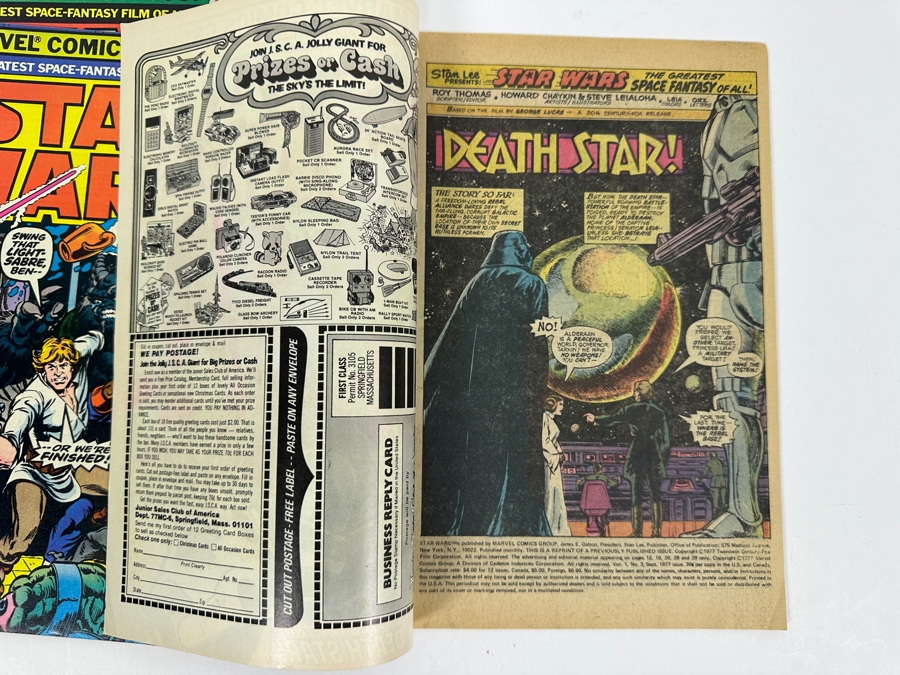 Marvel Comics Star Wars Reprints #1, #2 & #3 Vintage 1977 Comic Books [Photo 13]