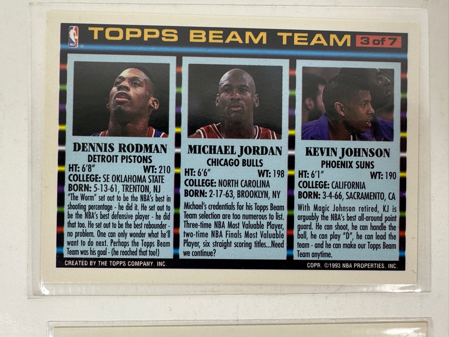 (7) 1993 Topps Beam Team Basketball Cards With Michael Jordan Card [Photo 3]