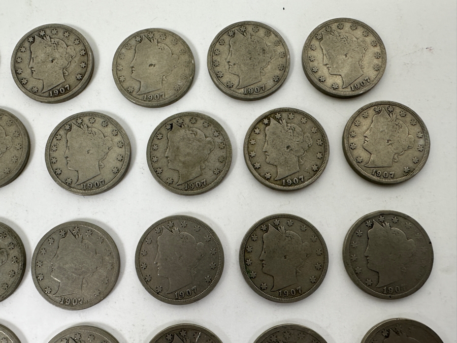 (41) Antique 1907 Liberty Head V Nickels [Photo 7]