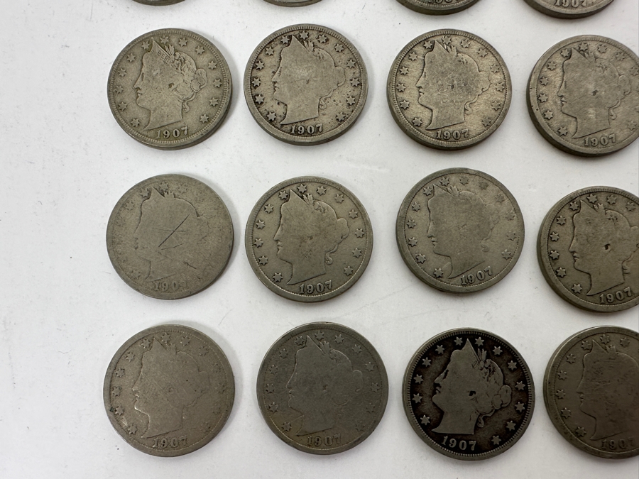 (41) Antique 1907 Liberty Head V Nickels [Photo 5]