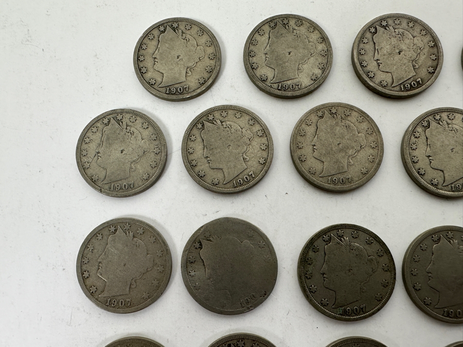(41) Antique 1907 Liberty Head V Nickels [Photo 6]