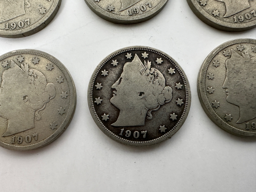 (41) Antique 1907 Liberty Head V Nickels [Photo 3]