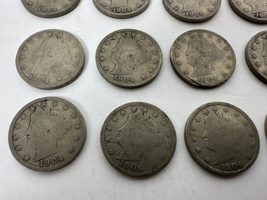 (24) Antique 1904 Liberty Head V Nickels [Photo 2]