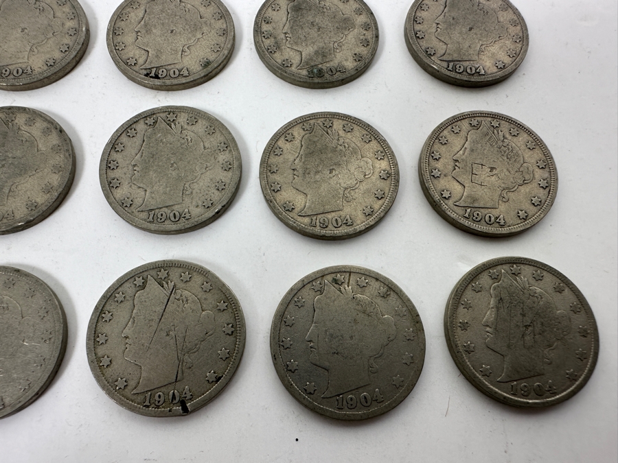 (24) Antique 1904 Liberty Head V Nickels [Photo 3]
