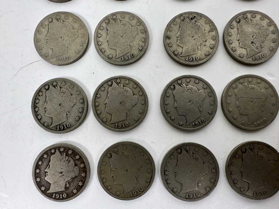 (40) Antique 1910 Liberty Head V Nickels [Photo 2]