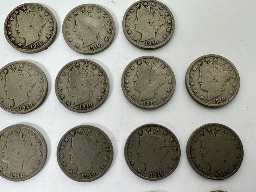 (40) Antique 1910 Liberty Head V Nickels [Photo 4]
