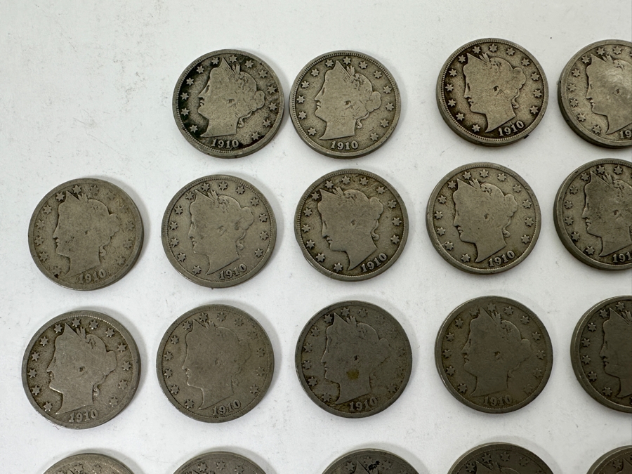 (40) Antique 1910 Liberty Head V Nickels [Photo 5]