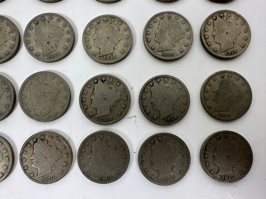 (40) Antique 1910 Liberty Head V Nickels [Photo 3]