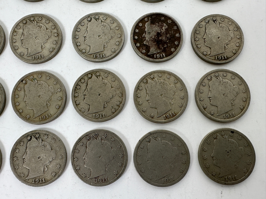 (36) Antique 1911 Liberty Head V Nickels [Photo 3]