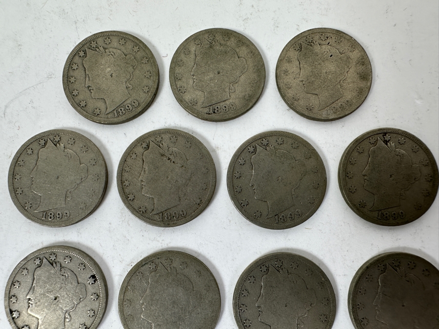 (15) Antique 1899 Liberty Head V Nickels	 [Photo 4]