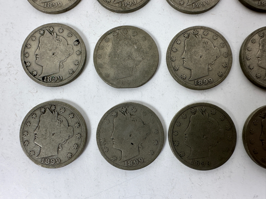(15) Antique 1899 Liberty Head V Nickels	 [Photo 2]
