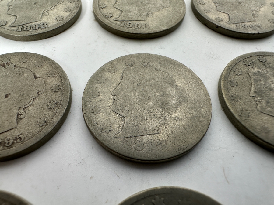 (20) Antique Liberty Head V Nickels From 1888, 1895, 1897, 1898 [Photo 7]